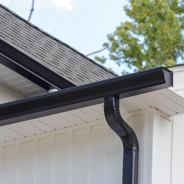 New gutters and downspout installed on a home in Atlanta, GA by Dixon Painting