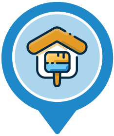 Dixon Painting's icon showing a paintbrush and home - Exterior home painting services in Atlanta, GA