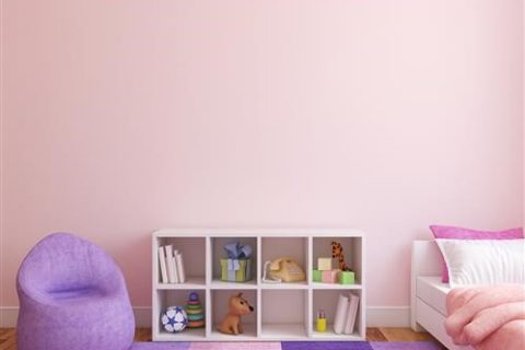 Room painted in pink colour for kids, Atlanta GA