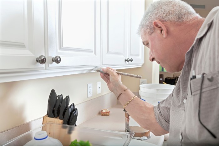 Handyman painting cabinet trim - Dixon Painting in Atlanta, GA